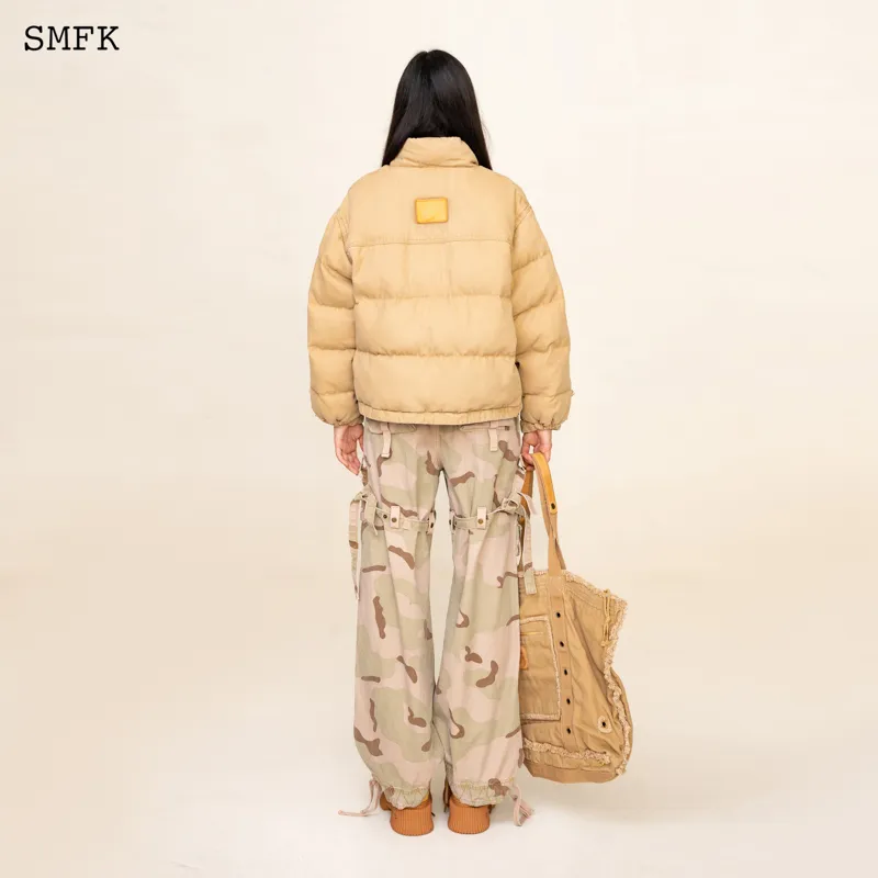 SMFK Puffer Jacket Women's Wheat-3