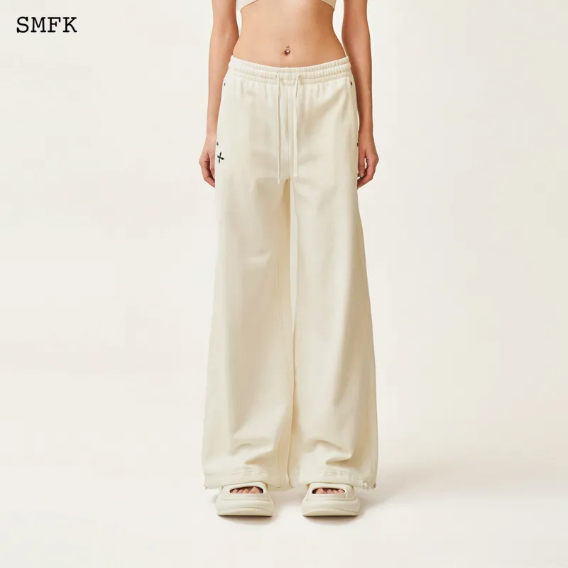 SMFK Casual Pants Women's Milk White-2
