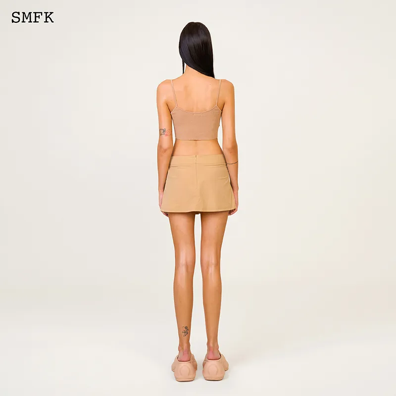SMFK Casual Short Skirts Women's Skin-3