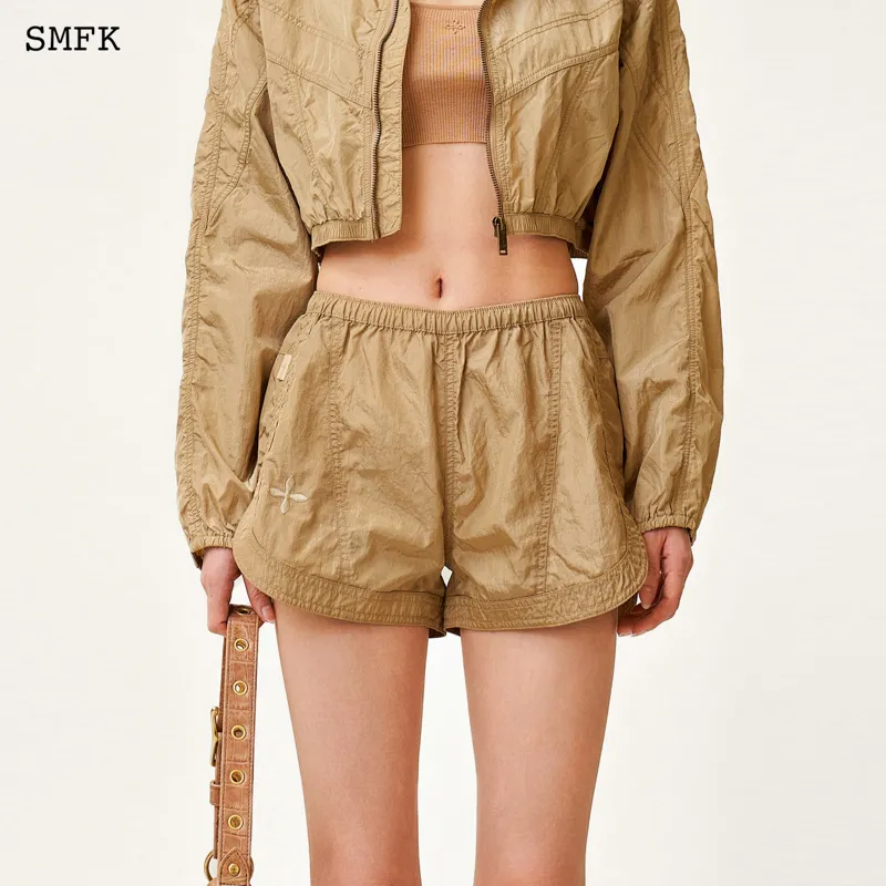 SMFK Casual Shorts Women's Gold-3
