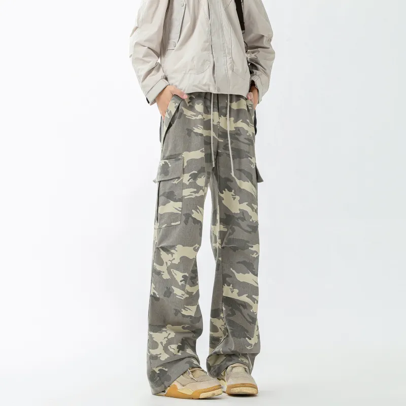 HOZZS Cargo Pants Unisex Camouflage-4