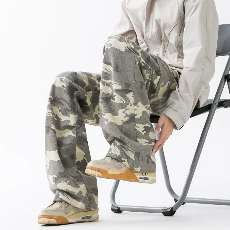 HOZZS Cargo Pants Unisex Camouflage-5