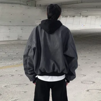 HOZZS Jackets Unisex Gray