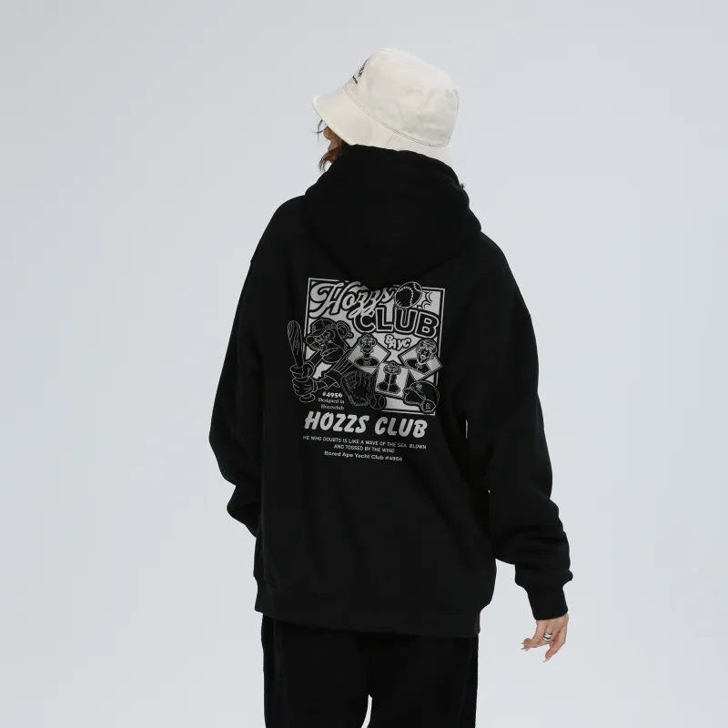 HOZZS x WULIAOYUAN LIANMINGKUAN Pullover Hooded Fleece Lined Hoodies & Sweatshirts Unisex-2