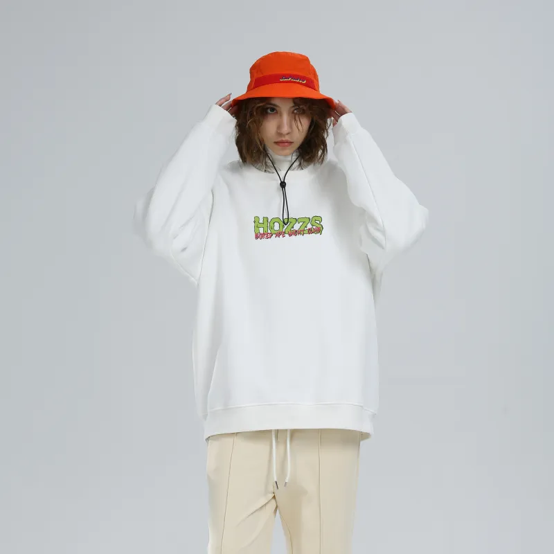 HOZZS x WULIAOYUAN LIANMINGKUAN Crew Neck Pullover Fleece Lined Hoodies & Sweatshirts Unisex-9