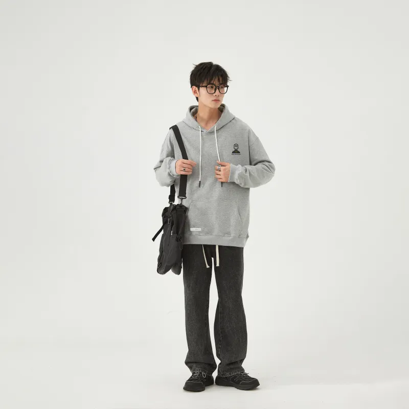 HOZZS x WULIAOYUAN LIANMINGKUAN Pullover Hooded Fleece Lined Hoodies & Sweatshirts Unisex-8