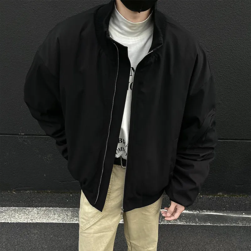 HOZZS Jackets Coats Unisex Black-5