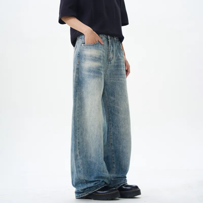 HOZZS Jeans Unisex Blue-3