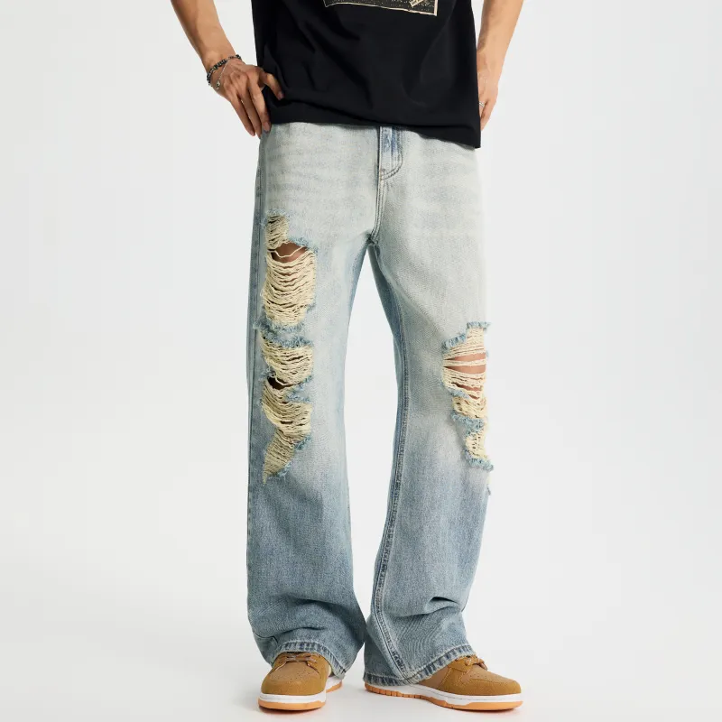 HOZZS Jeans Unisex Light Blue-4
