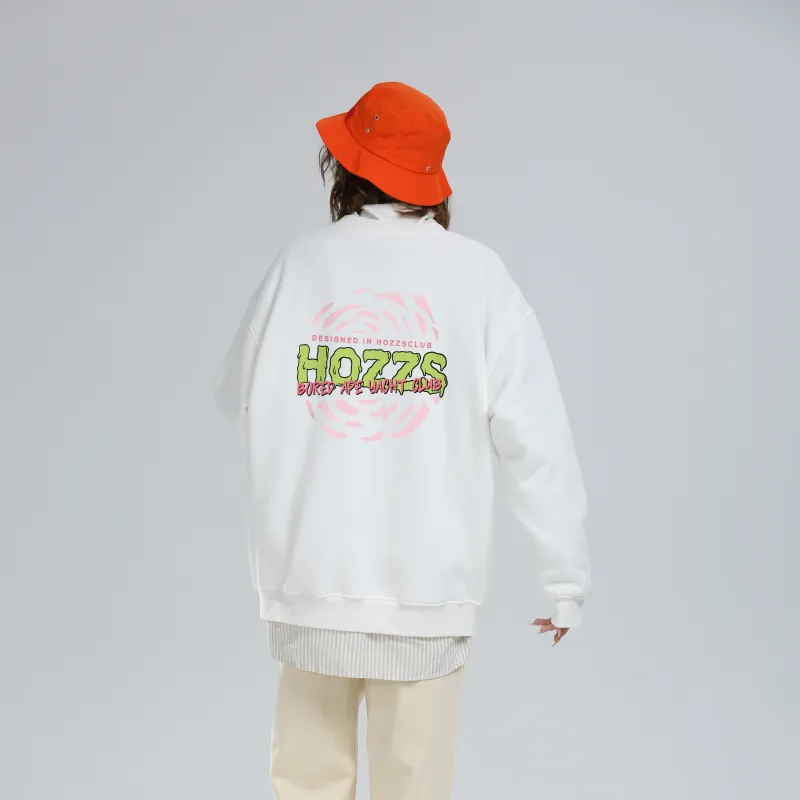 HOZZS x WULIAOYUAN LIANMINGKUAN Crew Neck Pullover Fleece Lined Hoodies & Sweatshirts Unisex-8