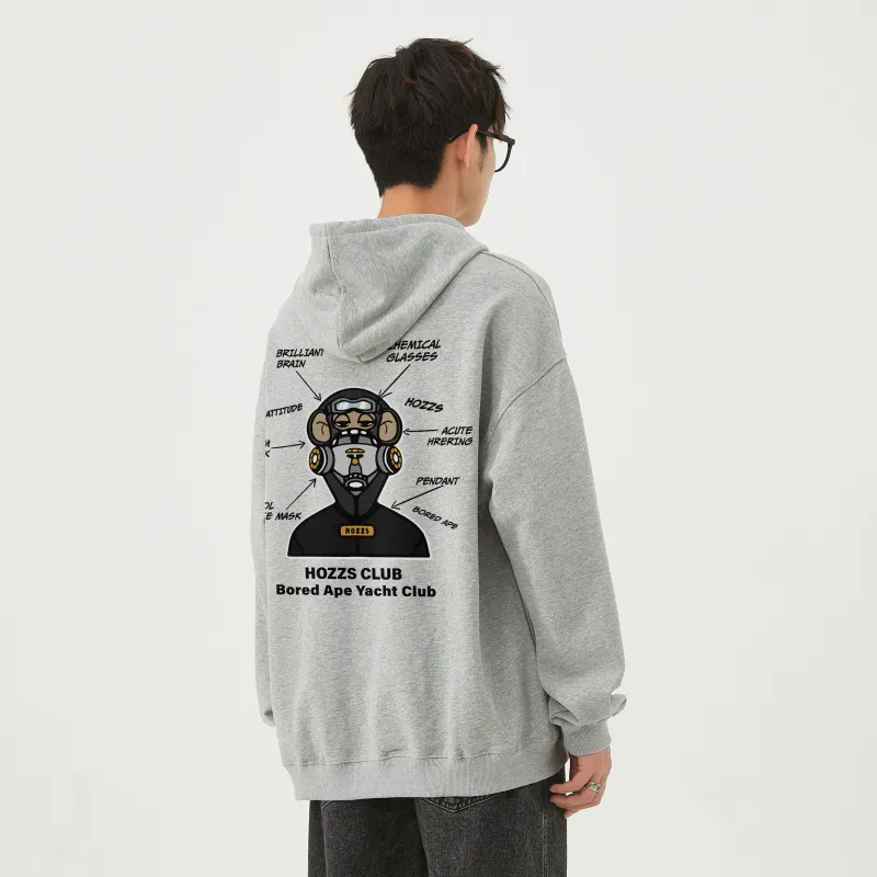 HOZZS x WULIAOYUAN LIANMINGKUAN Pullover Hooded Fleece Lined Hoodies & Sweatshirts Unisex-9