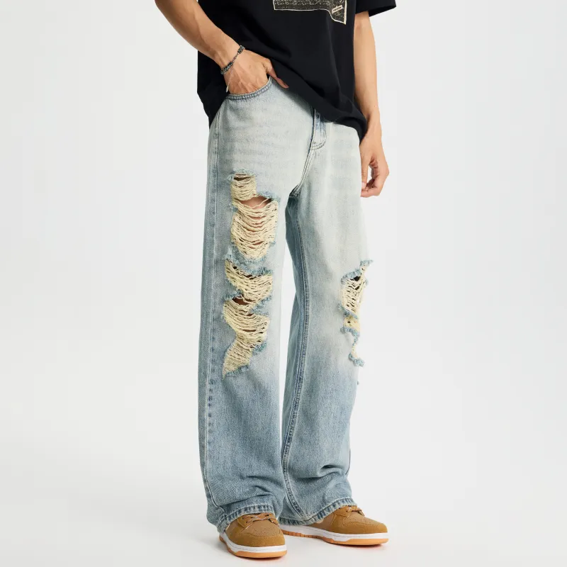 HOZZS Jeans Unisex Light Blue-2