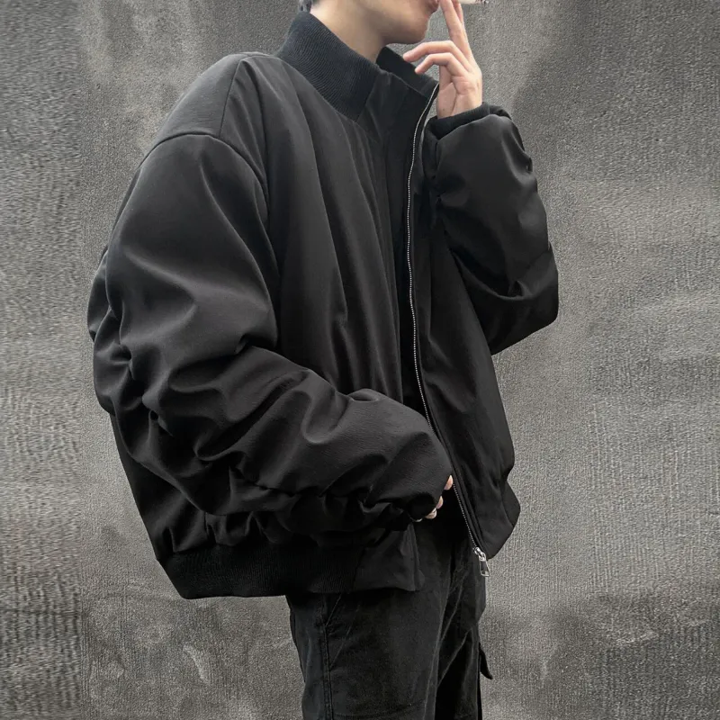 HOZZS Jackets Coats Unisex Black-8