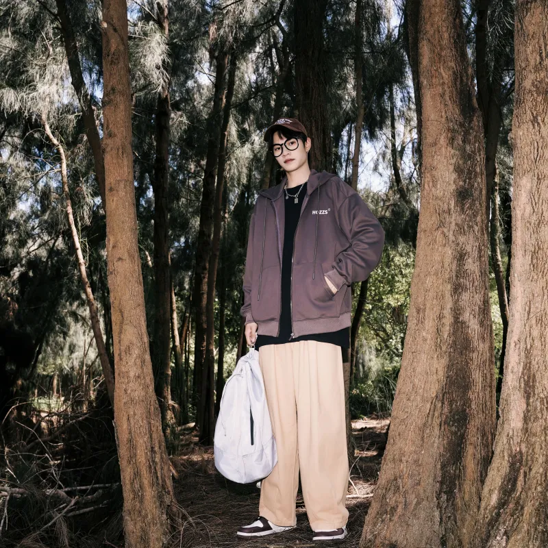 HOZZS x WULIAOYUAN LIANMINGKUAN Hooded Fleece Lined Hoodies & Sweatshirts Unisex-36