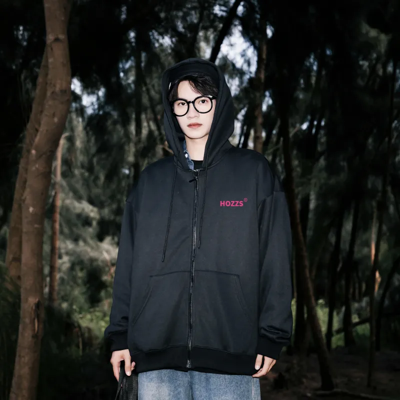 HOZZS x WULIAOYUAN LIANMINGKUAN Hooded Fleece Lined Hoodies & Sweatshirts Unisex-2