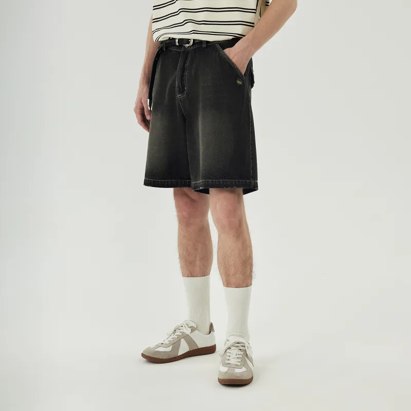 COKEIN Denim Shorts Unisex Dark Gray-3