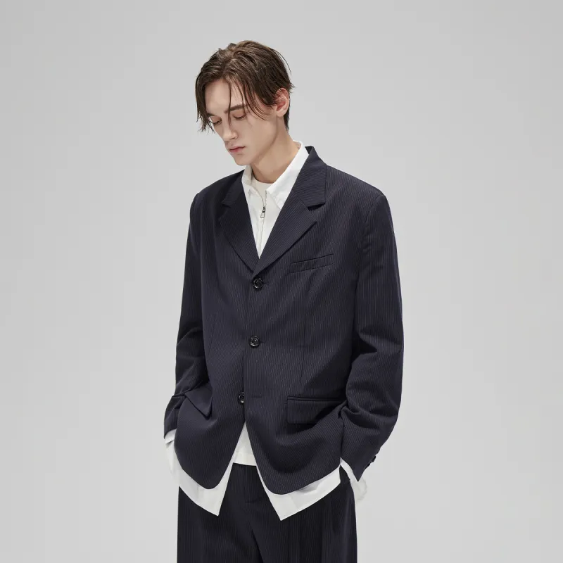 COKEIN SS25 Business Suit Men's Navy Blue-2