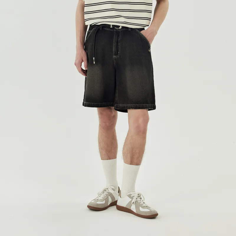 COKEIN Denim Shorts Unisex Dark Gray-5