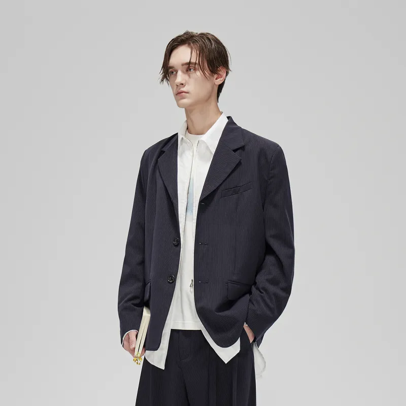 COKEIN SS25 Business Suit Men's Navy Blue-6