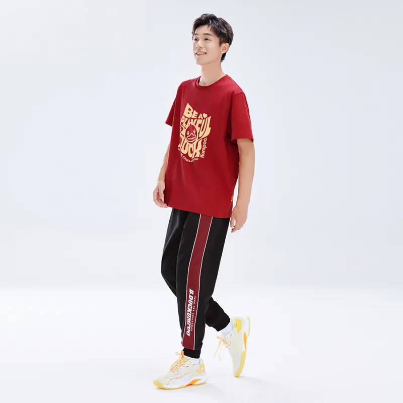 KUMPOO Knitted Sports Pants Unisex Black-7