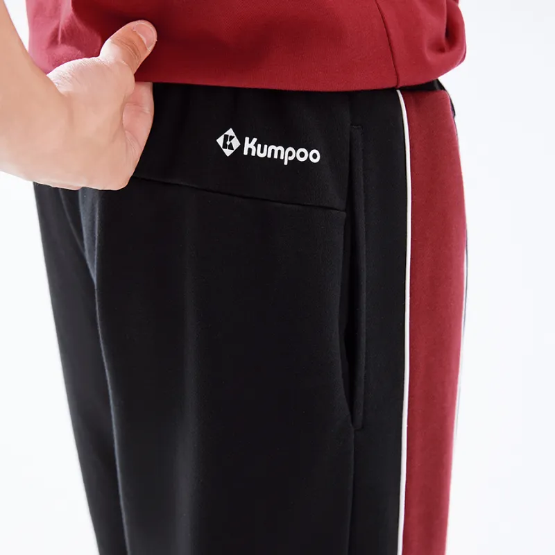 KUMPOO Knitted Sports Pants Unisex Black-5