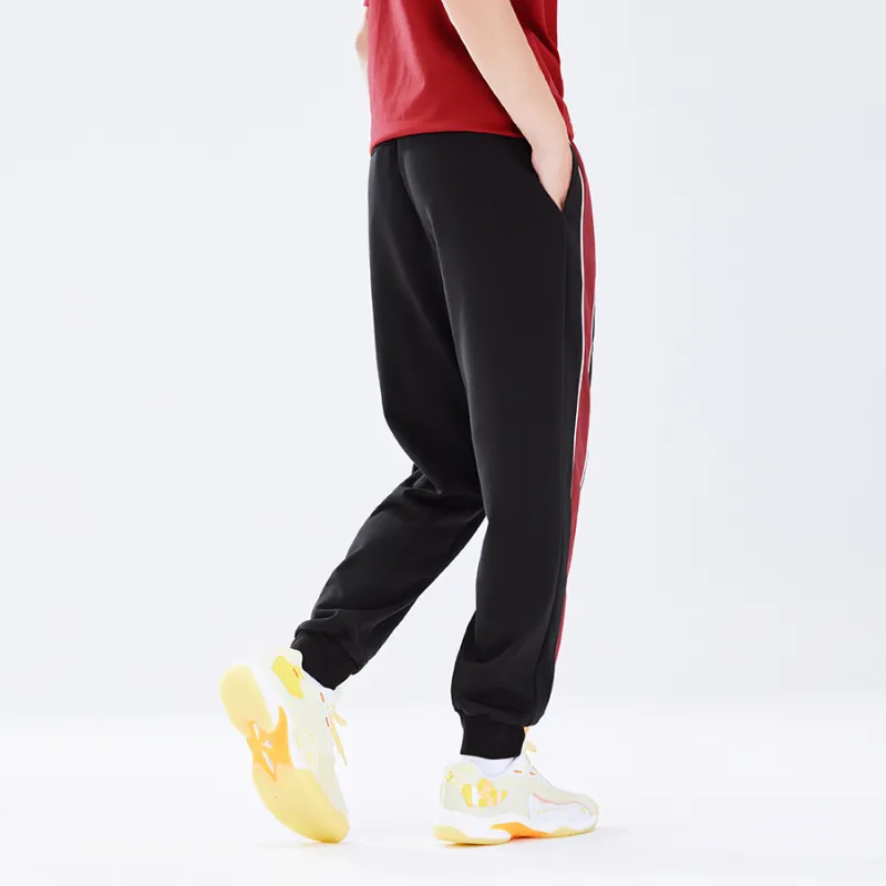 KUMPOO Knitted Sports Pants Unisex Black-4