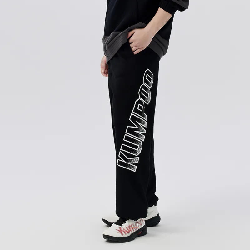KUMPOO Knitted Sports Pants Unisex Black-3