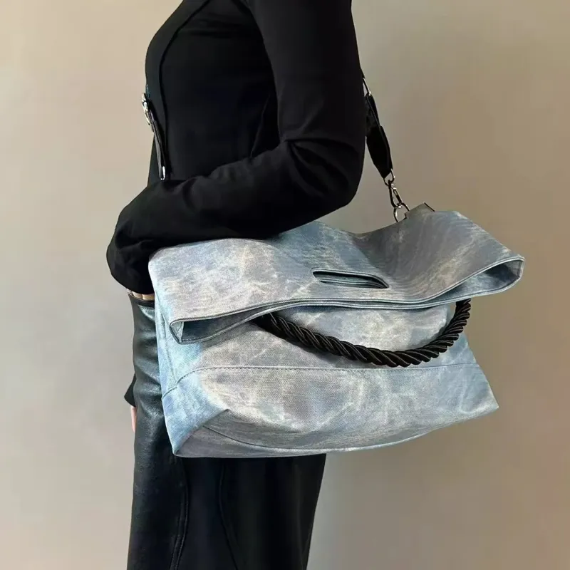 TAKI Soft PU Commute Multi Shoulder Strap Handbag, Tote Bag, Shoulder Bag Regular Unisex Haze Blue-3