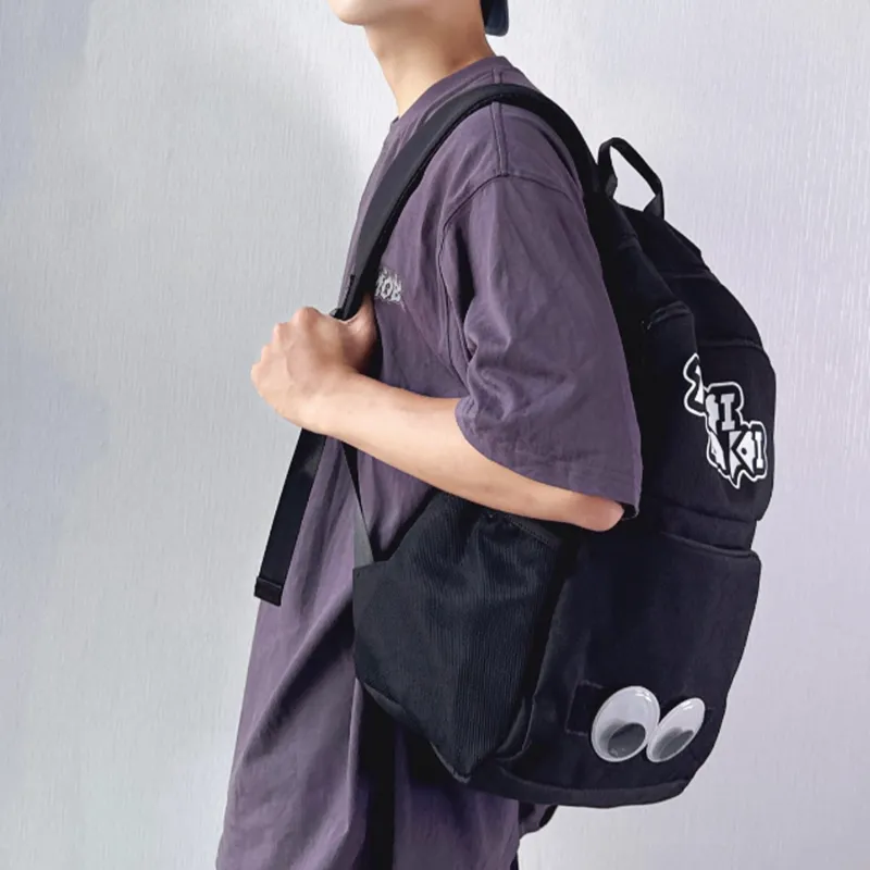 TAKI Oxford Computer Backpack Unisex Classic Black/Haze Blue/Red-10
