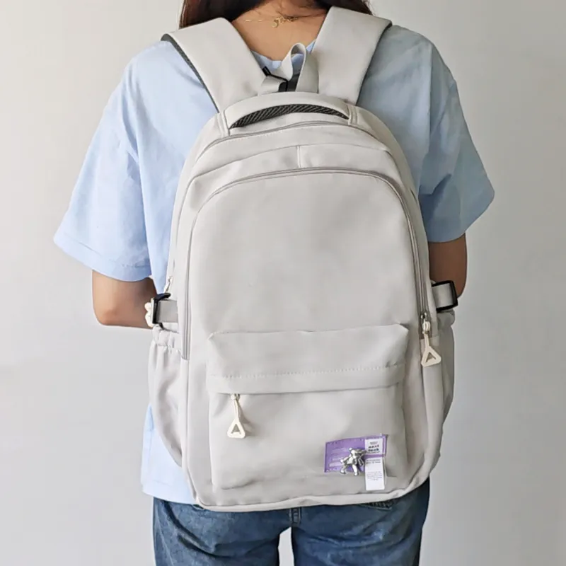 TAKI Nylon Backpack Regular Unisex White/Pink/Black/Khaki-3