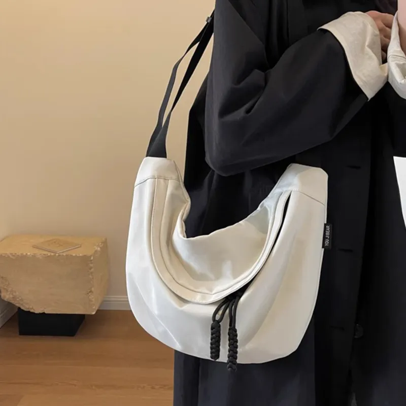 TAKI Oxford Crossbody Bag Shoulder Bag Unisex Black/White/Khaki-8