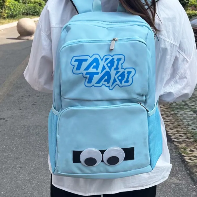 TAKI Oxford Computer Backpack Unisex Classic Black/Haze Blue/Red-4