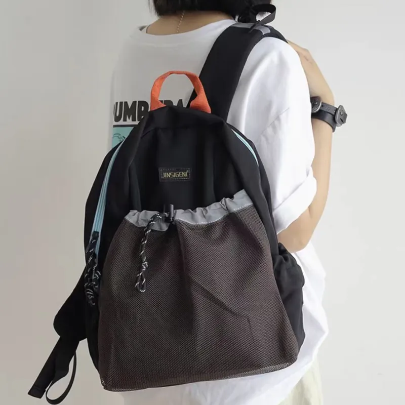 TAKI Nylon Versatile Fashion Students Backpack Regular Unisex-5