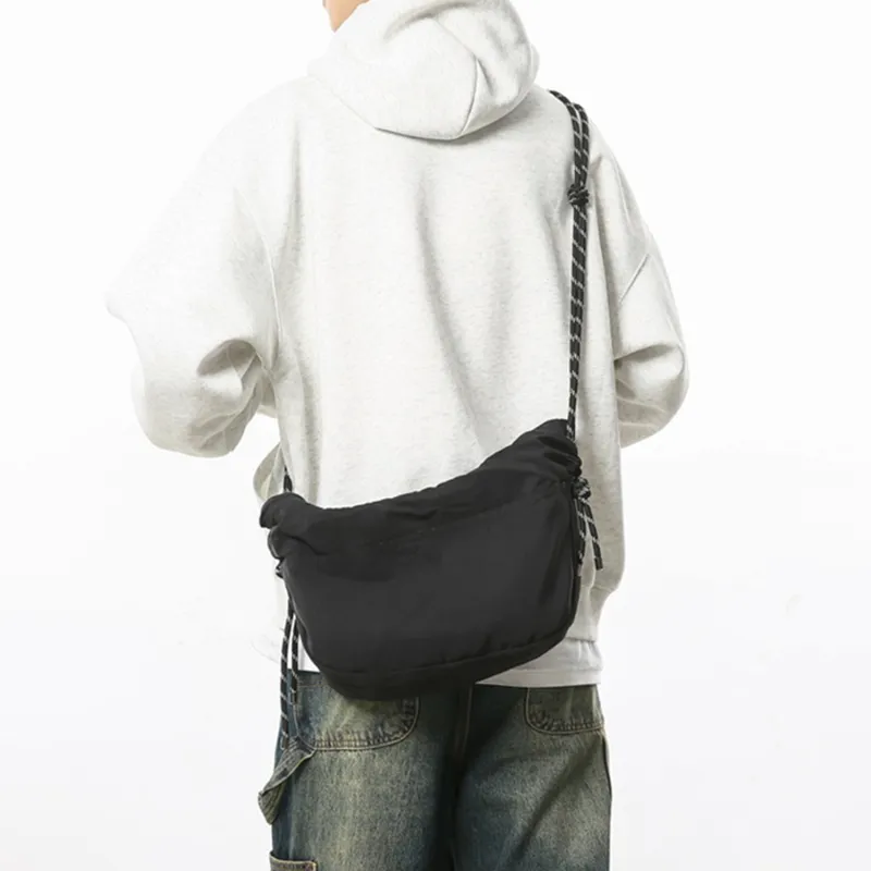 TAKI Nylon Casual Minimalist Style Dumpling Bag Regular Unisex Orange-18