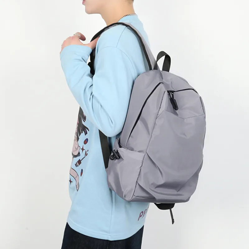 TAKI Oxford Commute To School Casual Versatile Student Backpack For Class Regular Unisex Black/Gray/Blue-5