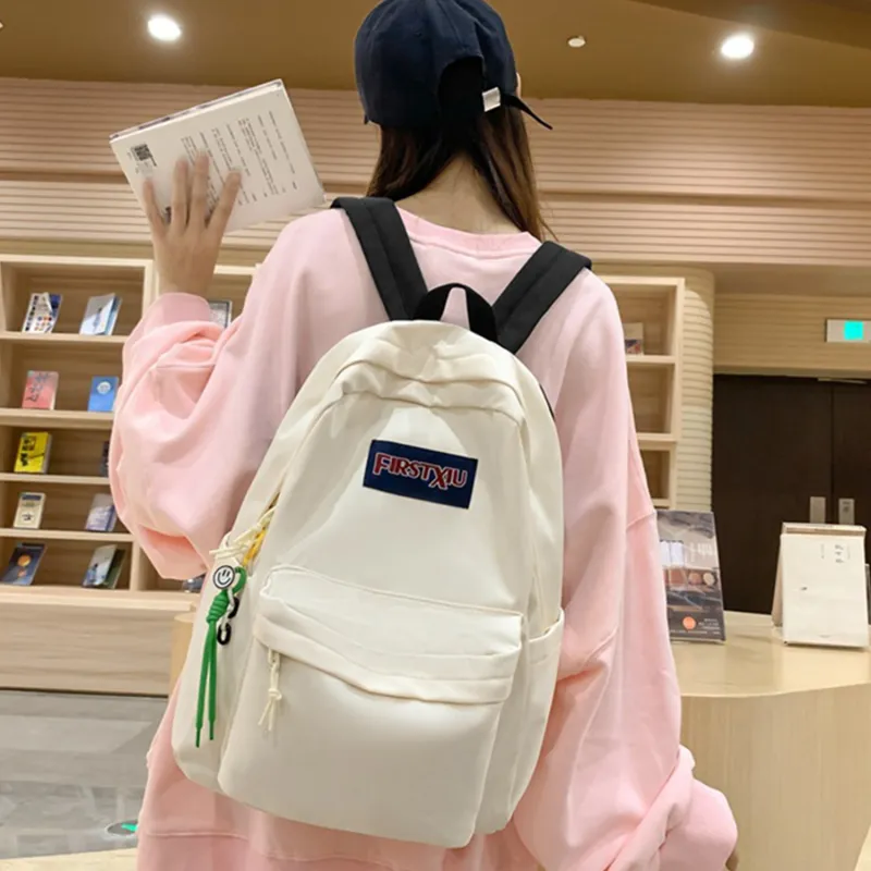 TAKI Nylon Versatile Fashion Students Backpack Regular Unisex Couple's Version Multicolor-6