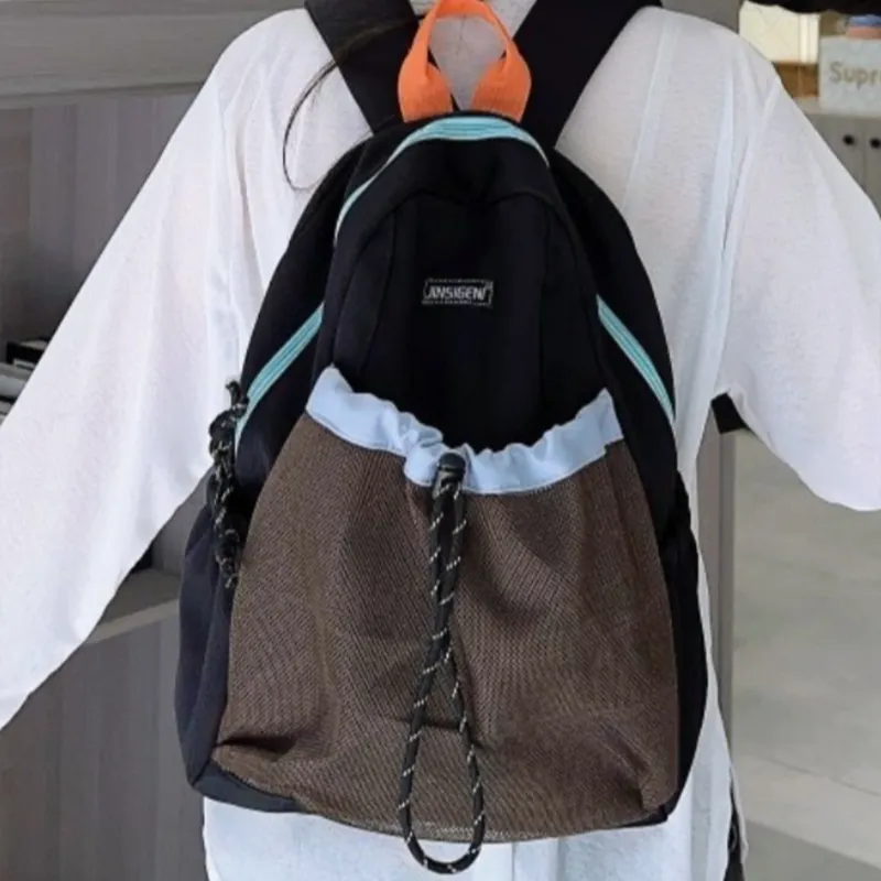 TAKI Nylon Versatile Fashion Students Backpack Regular Unisex-4