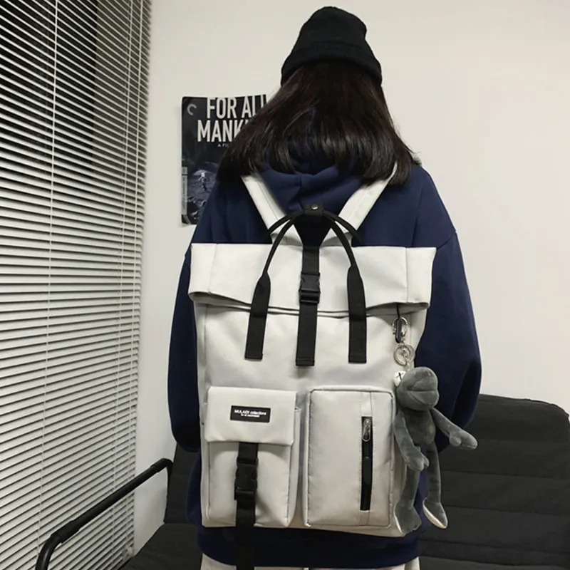 TAKI Oxford Backpacks Regular Unisex Black/Gray/Burgundy-5
