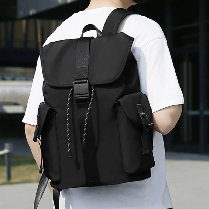 TAKI Oxford Multi Pocket Commute Students Backpack Regular Unisex Black/Gray/Khaki-3