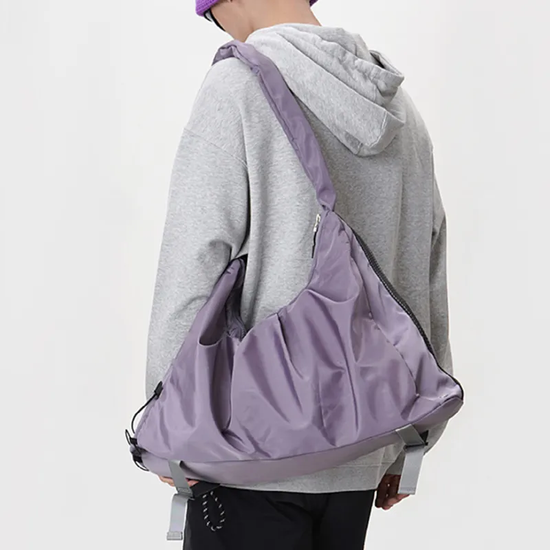 TAKI Oxford Crossbody Bag, Shoulder Bag Regular Unisex Black/Gray Purple/Gray Green-4