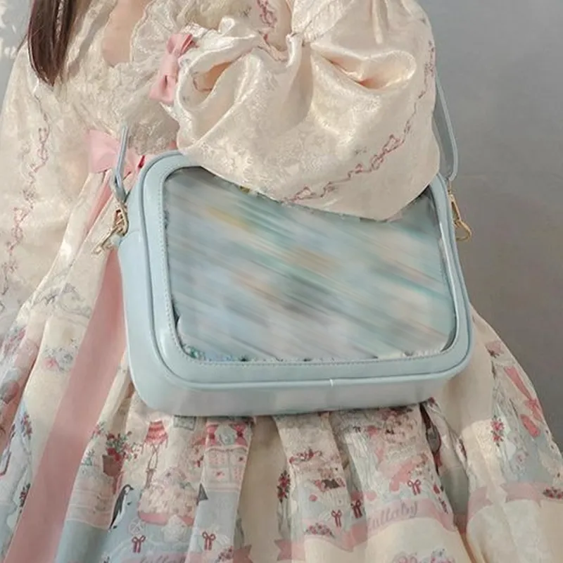TAKI PU Crossbody Bags Shoulder Bags Medium Size Unisex Black/White/Pink/Purple/Dark Blue/Light Blue-20