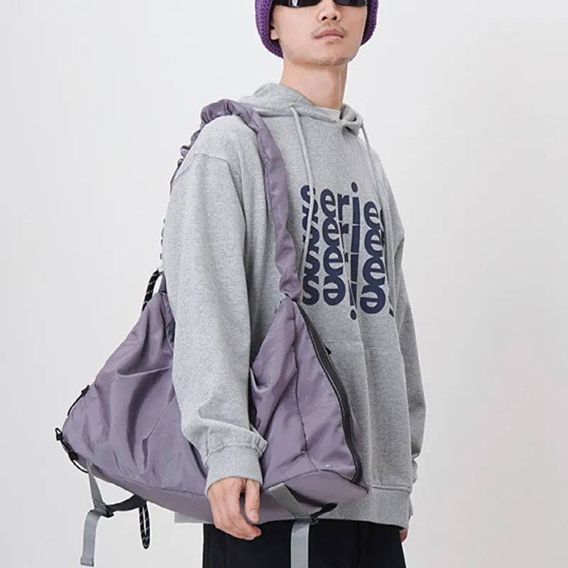 TAKI Oxford Crossbody Bag, Shoulder Bag Regular Unisex Black/Gray Purple/Gray Green-5