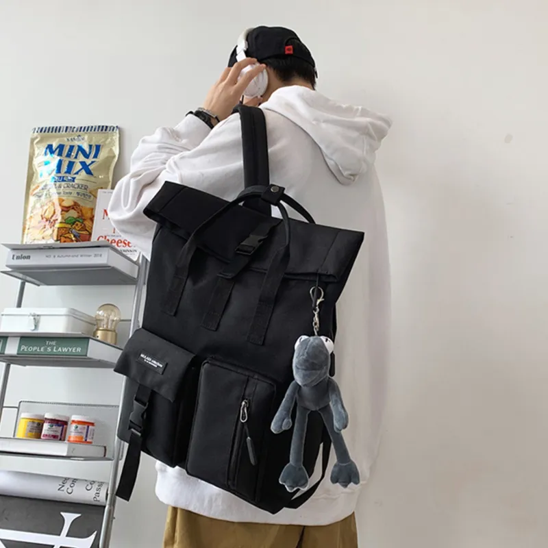 TAKI Oxford Backpacks Regular Unisex Black/Gray/Burgundy-1