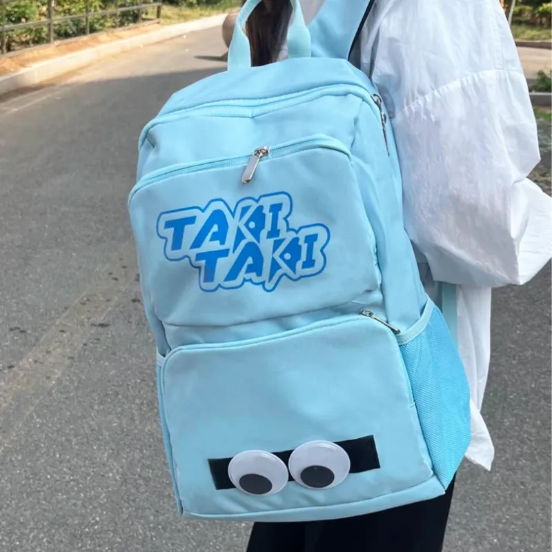 TAKI Oxford Computer Backpack Unisex Classic Black/Haze Blue/Red-3