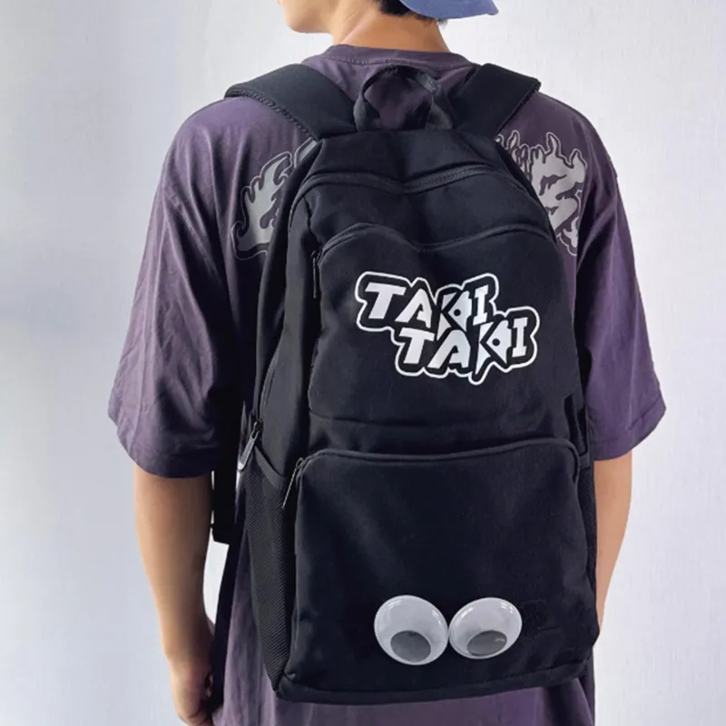 TAKI Oxford Computer Backpack Unisex Classic Black/Haze Blue/Red-9