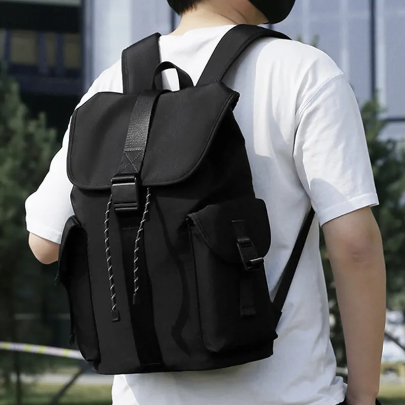 TAKI Oxford Multi Pocket Commute Students Backpack Regular Unisex Black/Gray/Khaki-2