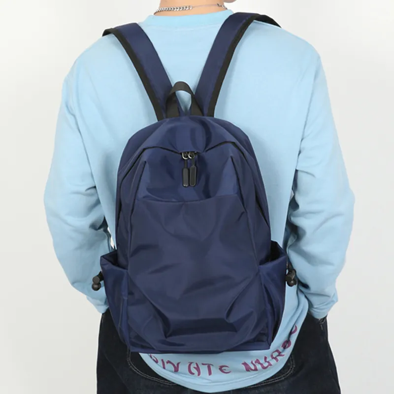 TAKI Oxford Commute To School Casual Versatile Student Backpack For Class Regular Unisex Black/Gray/Blue-10