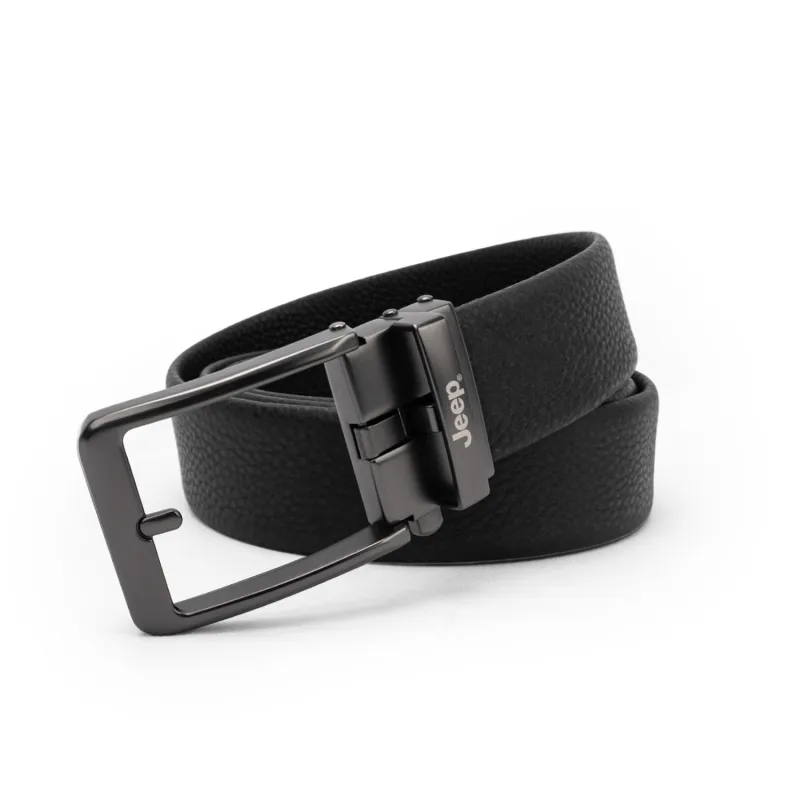 Jeep Cow Leather Belts Men's Black/Litchi Grain Black Width  3.5cm-6