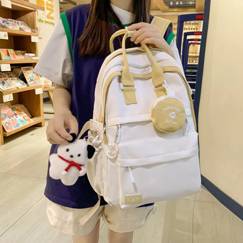 TAKI Nylon Backpack Regular Unisex Yellow/Blue/Black/Purple-1