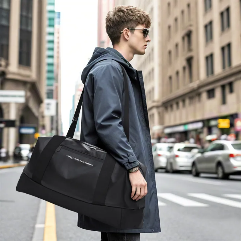 Jeep Waterproof Fabric Travel Bag Unisex Black-4